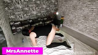 DOMINATRIX ANNETTE PEGGING BOYS ASS. ANAL DESTRUCTION. FEMDOM ANAL AMATEUR TRAINING