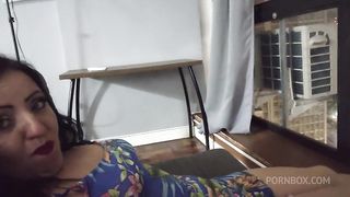 Hottie fucks in front of the window for everyone to see