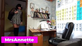 HYPNO SURPRISE SEXY SISSY WANTS HARD FUCK. CROSS-DRESSER IN LINGERIE AND HIGH HEELS PEGGING