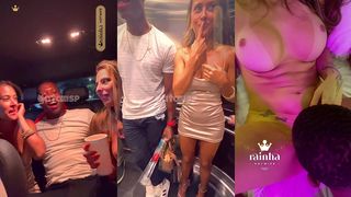 AS DUAS CASADAS CAUSANDO NO CARRO COM O NEGAO DOTADO BBC, COM DIREITO A BOQUETE E CHUPADA NA FRENTE DOS CORNOS