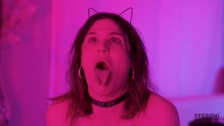 DOMME TGIRL FACE FUCKS HER RIMMING FREE USE FLESHLIGHT SUB TGIRL IN CHASTITY