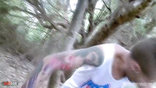 Kevin White fucking Linda India a skinny arab Milf in the woods