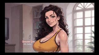 MY NEW GIRLFRIEND [ TABOO HENTAI GAME ] EP.10 HOT NEIGHBOR MILF IS TEASING ME WITH MY STEP MOM WORKOUT !