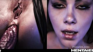 Seven Sexy girls are Fuckd hard creampied and covered in lots of Cum by Alien Creatures