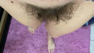 HAIRY BUSH CLOSEUP POV WALKING