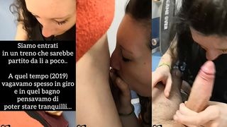 (CAUGHT) BLOWJOB ON THE TRAIN ENDS WITH THE OFFICER GOING INTO THE BATHROOM..