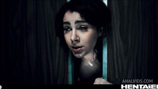 Real life Hentai - Valentina Nappi inside an Elevator, without permissions, Chick is aggressive fuck and fill up full of cum by aliens