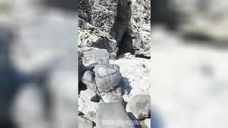 unknown girl on the beach takes me to fuck in her cheap hotel.