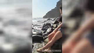 unknown girl on the beach takes me to fuck in her cheap hotel.