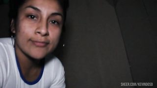 Hot stepmom comes to my bed in the middle of the night - cumshot in mouth