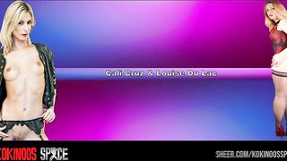 PART N°2 OF LOUISE DU LAC AND CALI CRUZ'S MIXED DICKS FOR: GANG BANG, GOKKUN AND BUKKAKE AT KOKINOOS SPACE