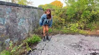 THERE WAS SO MUCH PEE! YOU COULD REALLY SEE IT ON THE CONCRETE! I HOPE NO ONE SEEN!