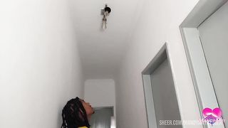 Contractor changed a light bulb and got paid in anal - 0% pussy