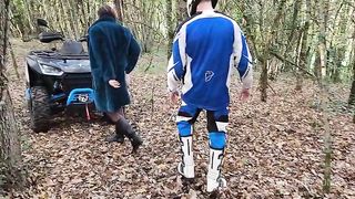 improvised threesome in the forest with my boyfriend and my lover