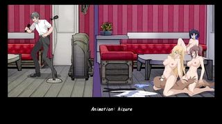 HENTAI GAME. LUCKY OLD MAN FUCKS SEVERAL CUTE GIRLS.