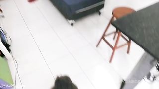 My cuckold husband watches and masturbates while I get my ass fucked