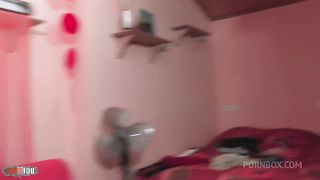 Latin student gets dildo in pussy and ass from boyfriend