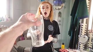 EXTREME !! P*KE TRAINING Azura Alii mouth destroyed with piss & milk p*ke [BONUS 2nd PART]