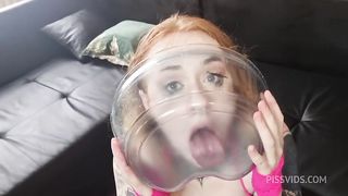 "BRUTAL AS(S) FUCK!" Azura Alii, Double ear-plug fuck, Foot face slapped , Piss and spit in mouth, hardcore DP, Ass deeply pounded [WET]