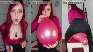 TU NOVIA DESCUBRE TU FETICHE POR LOS GLOBOS Y TE CASTIGA CON UNA SESION RUDA!!