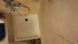 Spy on your beautiful Italian in the shower exclusive content