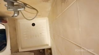 Spy on your beautiful Italian in the shower exclusive content