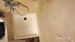 Spy on your beautiful Italian in the shower exclusive content
