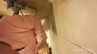 Spy on your beautiful Italian in the shower exclusive content