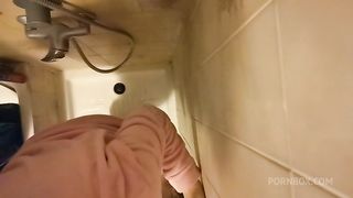 Spy on your beautiful Italian in the shower exclusive content