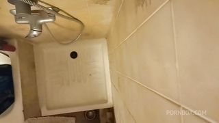Spy on your beautiful Italian in the shower exclusive content