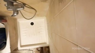 Spy on your beautiful Italian in the shower exclusive content