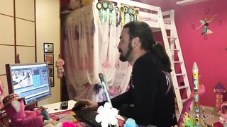 I enjoy distracting my husband while he is working