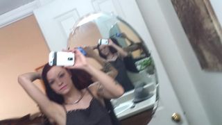 KAJIRA NAUGHTY REDHEAD BARES ALL IN SELFIE STRIPTEASE CLIPS