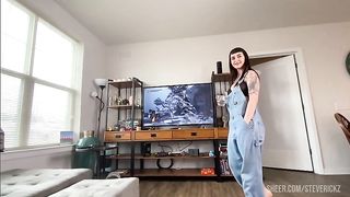 POV - Fucking My Stepsister's Fat Ass - GAPE and Anal Creampie! Steve Rickz and Ava Damore