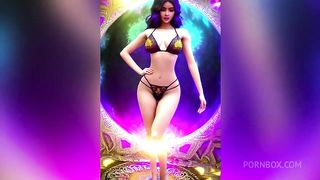 Thick curvy etherial princesses showing their sexy bodies for the backalley