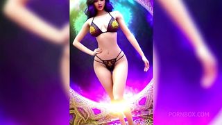 Thick curvy etherial princesses showing their sexy bodies for the backalley