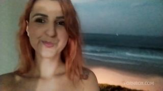 After getting naked on the porch, I sucked a boy and sat on him