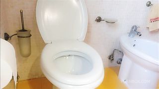 pee and shaving time for Chantal