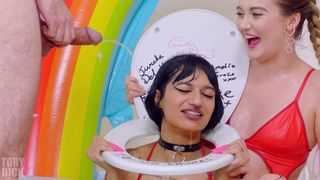 Candy Scott and Grace Lowdie squirt colours out of their assholes - PISS DRINKING TOILET WHORE ATM ATOGM DEEPTHROAT MESSY DOMINATION
