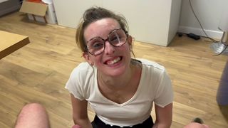 COMPILATION - FRENCH MILF GETS FACIAL CUMSHOTS ON HER GLASSES