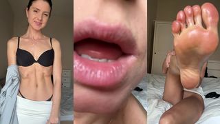 SOLO ABS FLEXING, OILY FEET AND TOE SUCKING