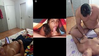 MADRASTRA ME DESCUBRE MASTURBANDOME A CAMBIO ME PIDE FOLLARLA Y DEJAR SU CARA LLENA DE LECHE