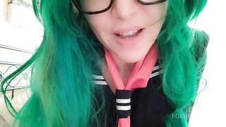 schoolgirl Chantal very sexy with her uniform and..