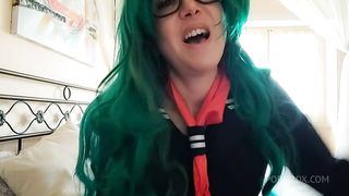 schoolgirl Chantal very sexy with her uniform and..