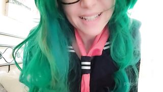 schoolgirl Chantal very sexy with her uniform and..