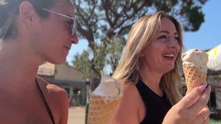 CUMSWAPPING AND DOUBLE BLOWJOB FOR TWO FRENCH HOT BABES