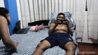 I fucked my friend's brother while he was on his cell phone