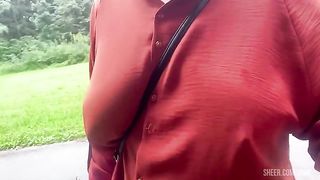 RISKY OUTDOOR SQUIRTING ORGASM IN FOREST. PUBLIC FLASHING SAGGY TITS. HAIRY PUSSY FLASH AMATEUR MILF.