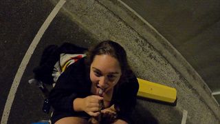 DESPERATE HORNY SLUT KATJA MIYATOVICH SUCKS COCK IN PUBLIC GETS CAUGHT AND STILL SWALLOWS