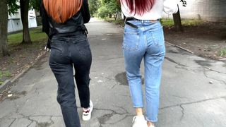 Outdoor POV Femdom Over A Random Stranger (You) And Jeans Fetish